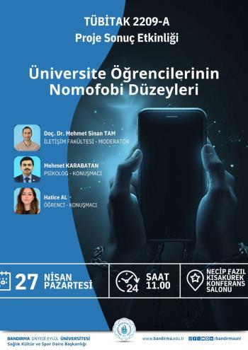 Üniversite Öğrencilerinin Nomofobi Düzeyleri Proje Sonuç Etkinliği